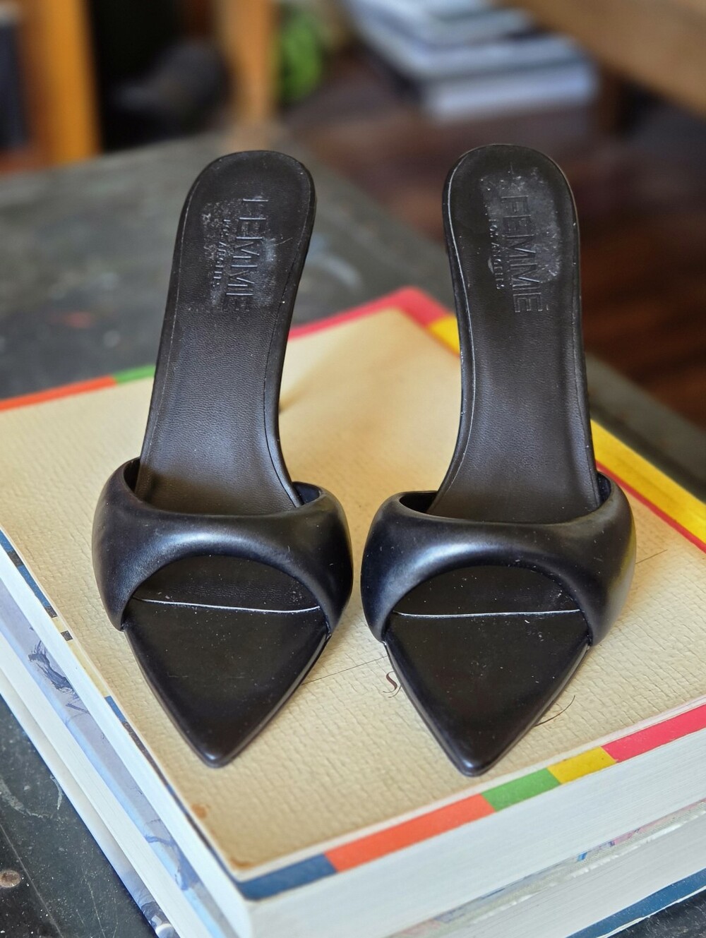 FEMME LA Saint Slipper Heels - Black - Picture 3 of 7